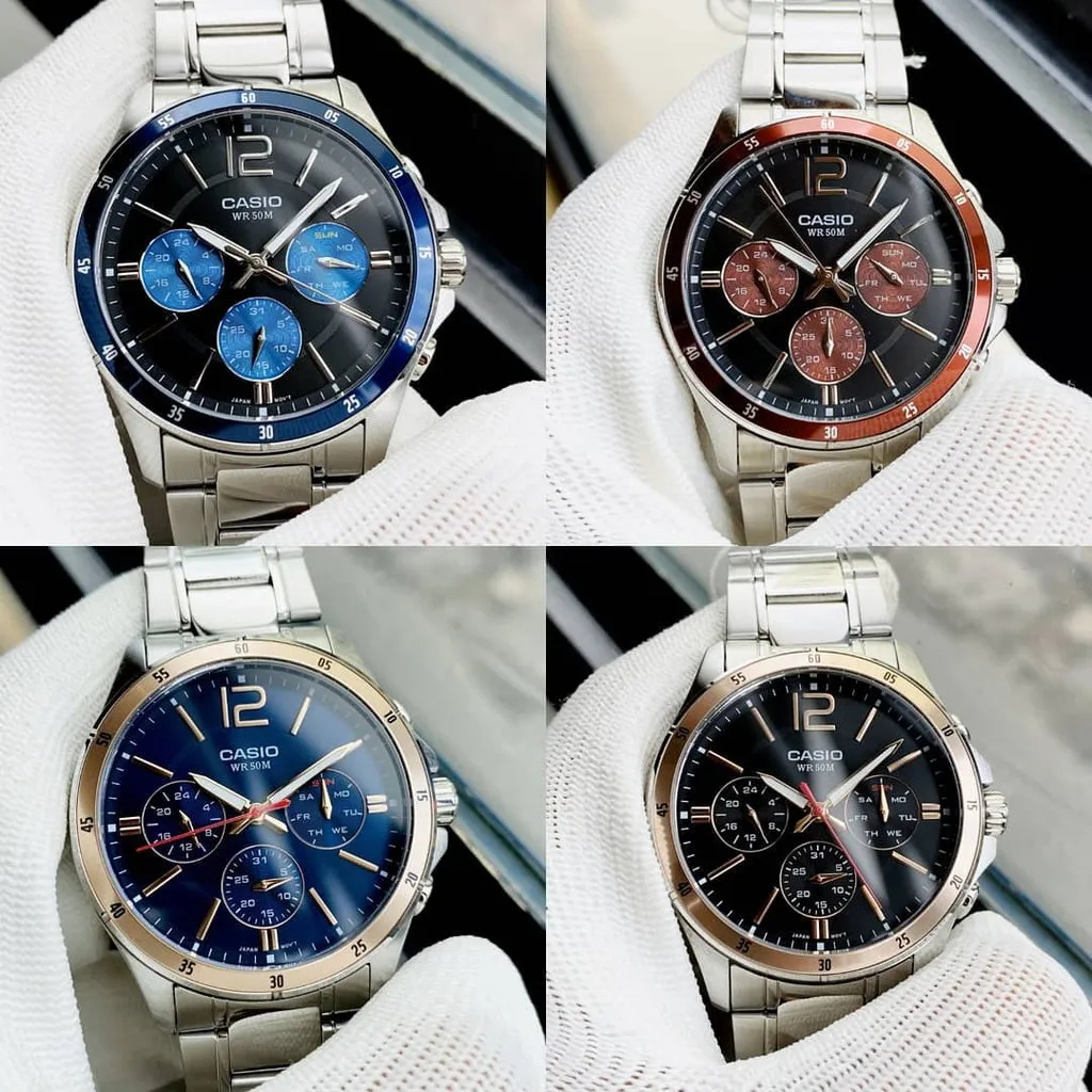Ảnh Đồng hồ Nam dây thép Casio MTP-1374 chính hãng bảo hành 1 năm Pin trọn đời 2