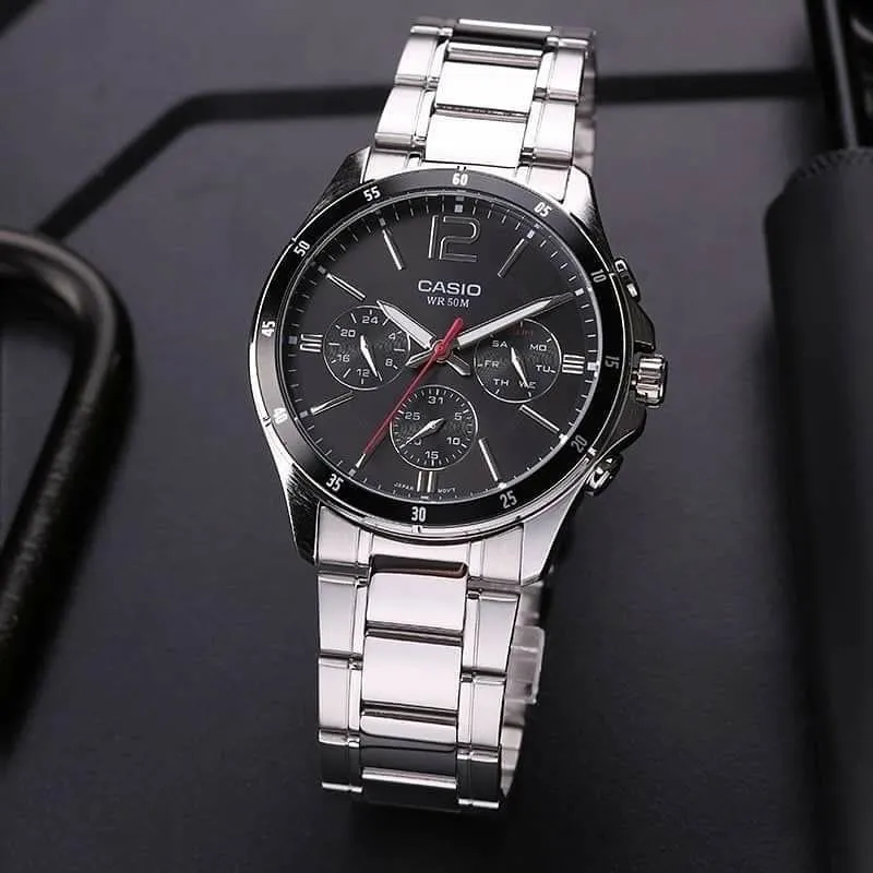 Ảnh Đồng hồ Nam dây thép Casio MTP-1374 chính hãng bảo hành 1 năm Pin trọn đời 3