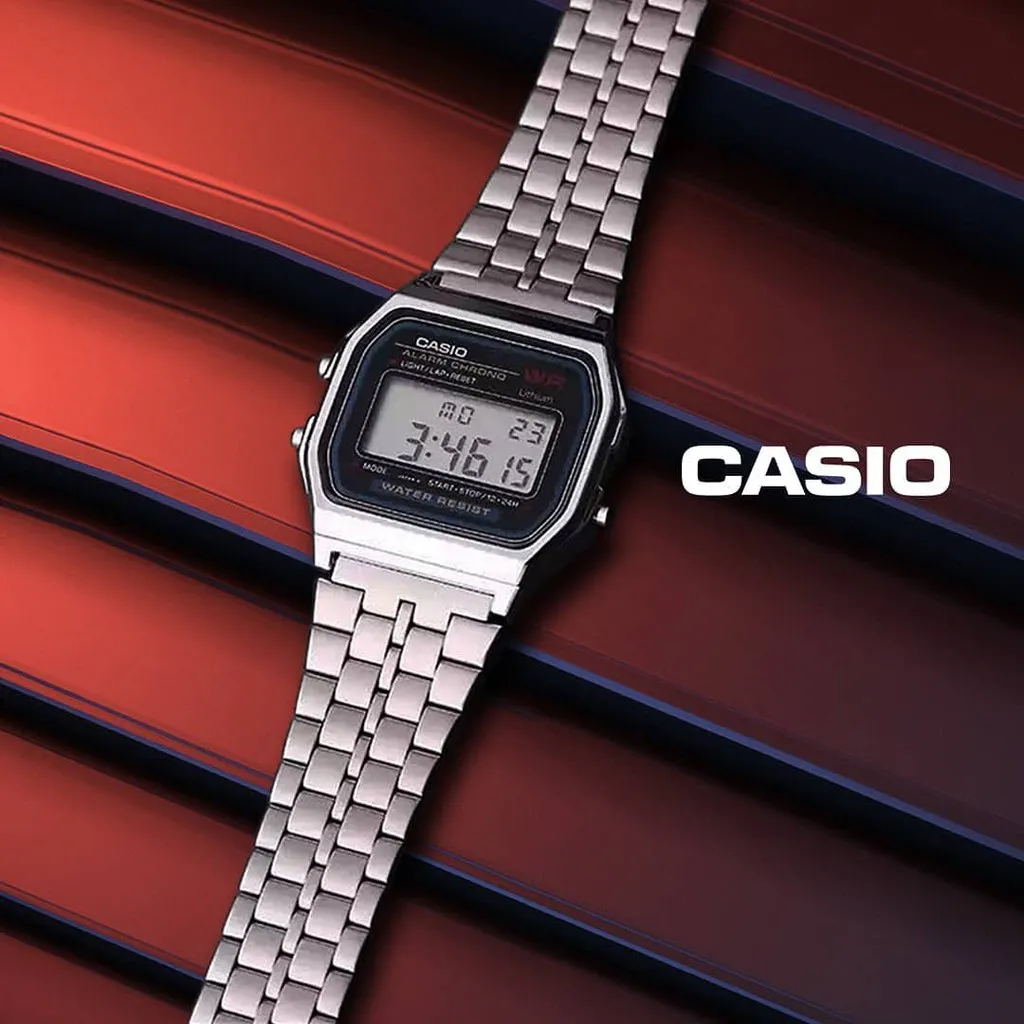Ảnh Đồng hồ Nam dây thép Casio A158WA-1 chính hãng bảo hành 1 năm Pin trọn đời 2