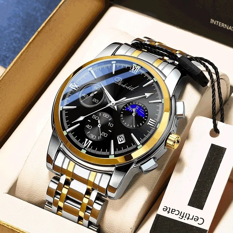 Ảnh Đồng hồ nam DIZIZID dây thép đúc đặc - Khóa bướm - Chạy full 6 kim và lịch ngày - Mũa Sporty Design DIZ99 1