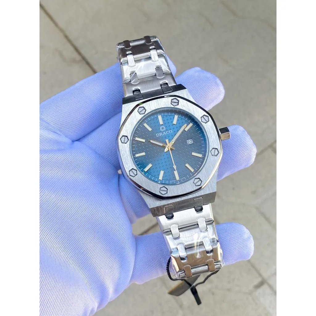 Ảnh Đồng hồ nam Draco D22-DR04 “Revolution Watch” xanh kết hợp dây kim loại bạc - thời trang nam 2