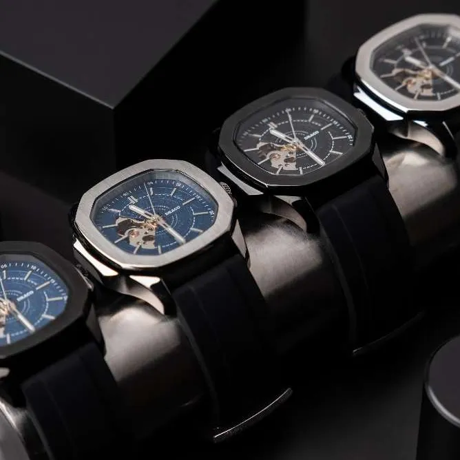 Ảnh Đồng hồ nam Draco D23-DS68 “DongSon” Automatic trắng đen kết hợp dây thép không gỉ bạc - thời trang 2