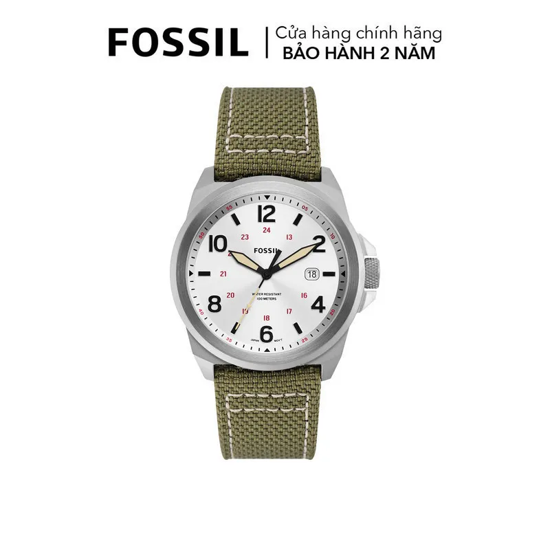 Ảnh Đồng hồ nam Fossil Bronson dây nylon, mặt 40 MM, màu xanh lá, FS5918 1