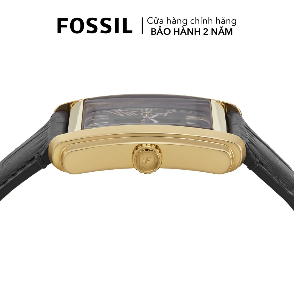 Ảnh Đồng hồ nam Fossil CARRAWAY FS6091 mặt đen 30mm, dây da đen 4