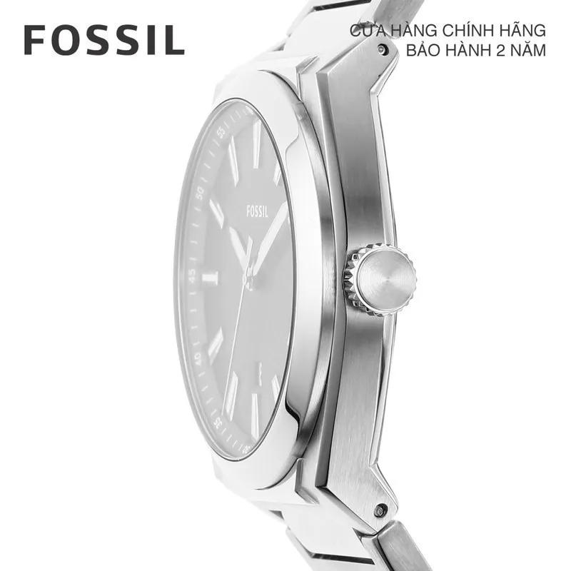 Ảnh Đồng hồ nam Fossil Everett dây kim loại, mặt màu xanh 42 MM, xem ngày, màu bạc, FS5822 4