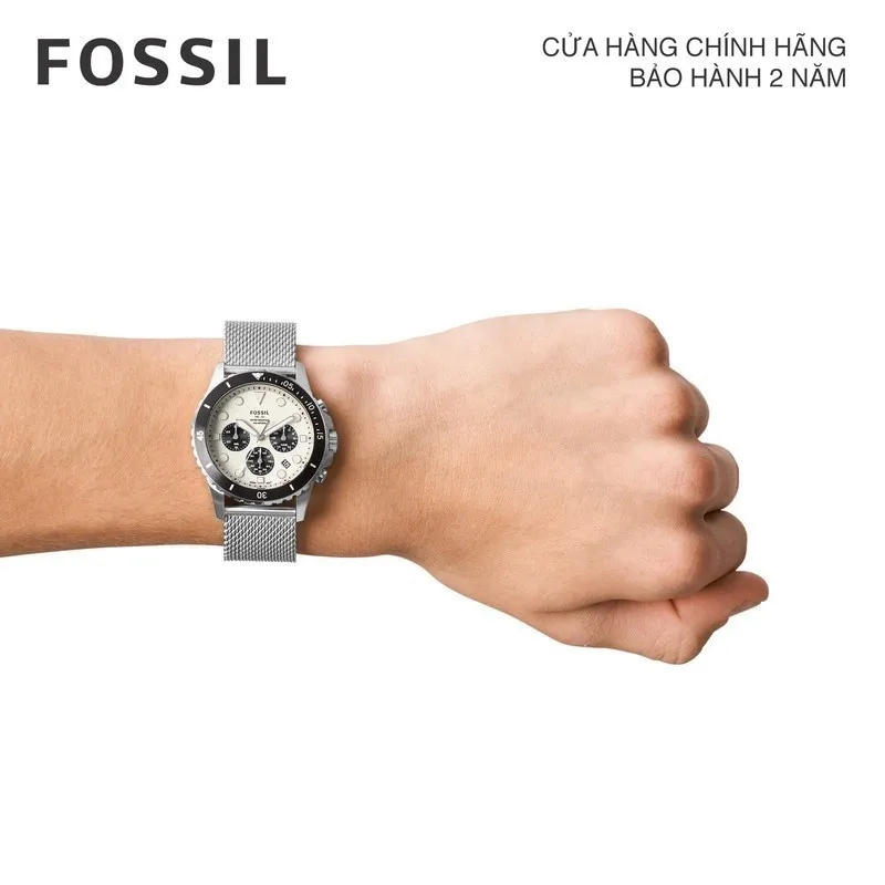 Ảnh Đồng hồ nam Fossil Fb - 01 Chronograph dây kim loại, mặt 42 MM, màu bạc, FS5915 2