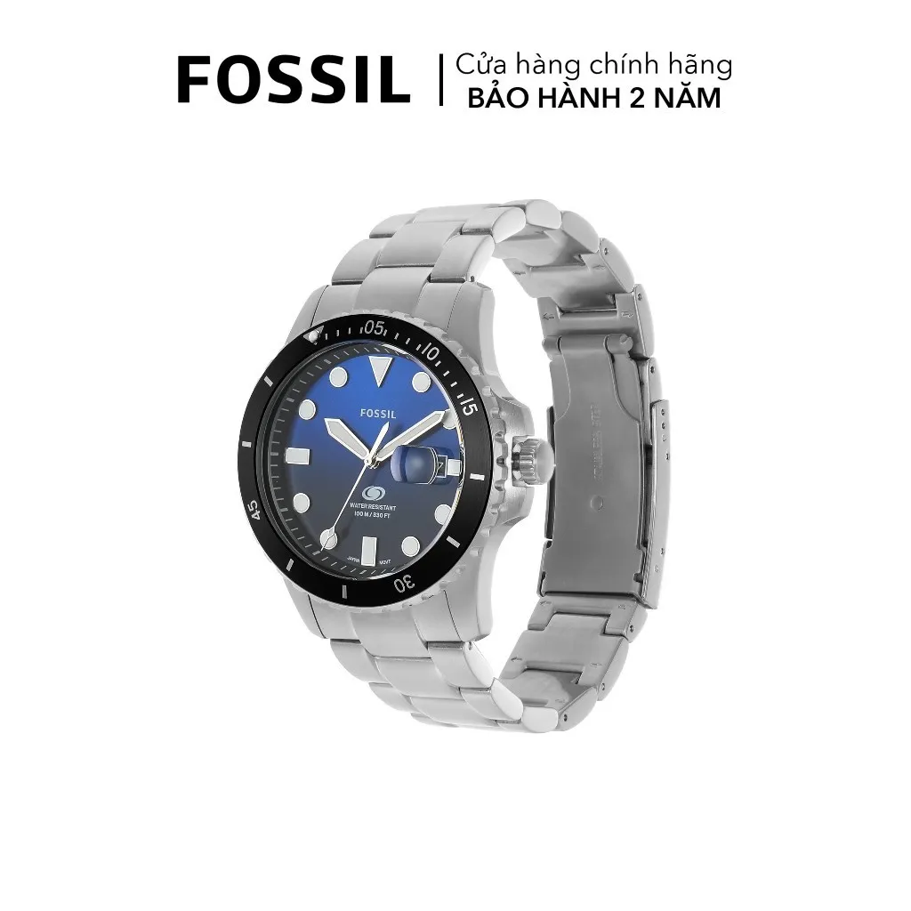 Ảnh Đồng hồ nam Fossil Fossil Blue dây thép không gỉ FS6038 - màu bạc 1