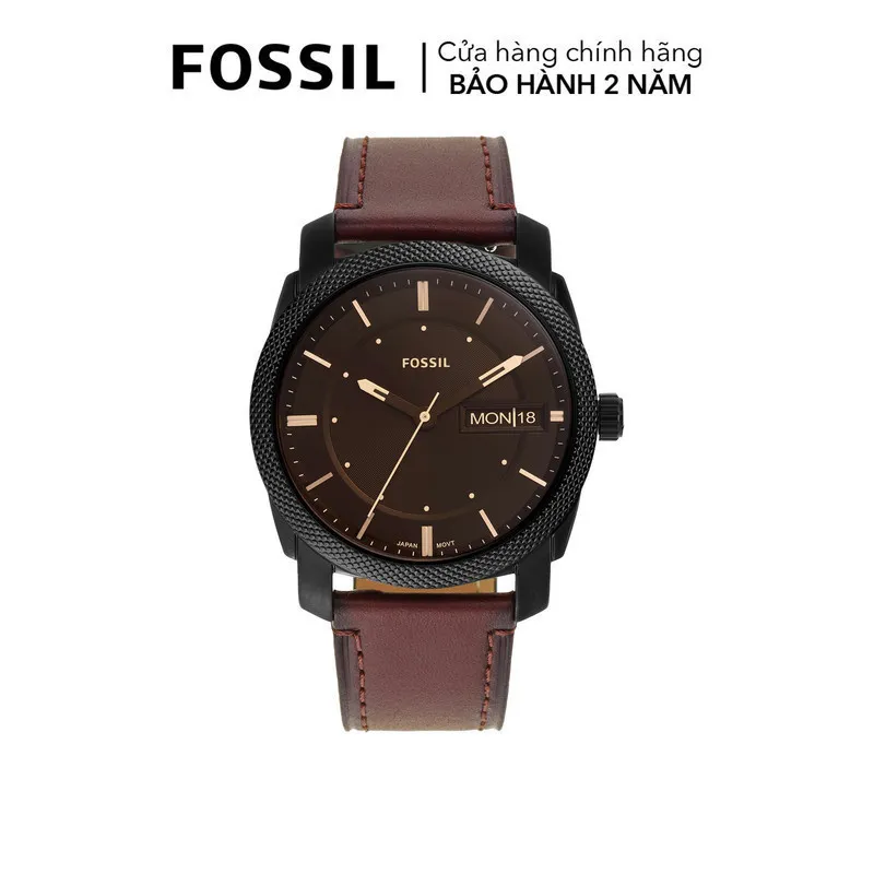 Ảnh Đồng hồ nam Fossil Machine dây da, mặt 42 MM, màu nâu, FS5901 1