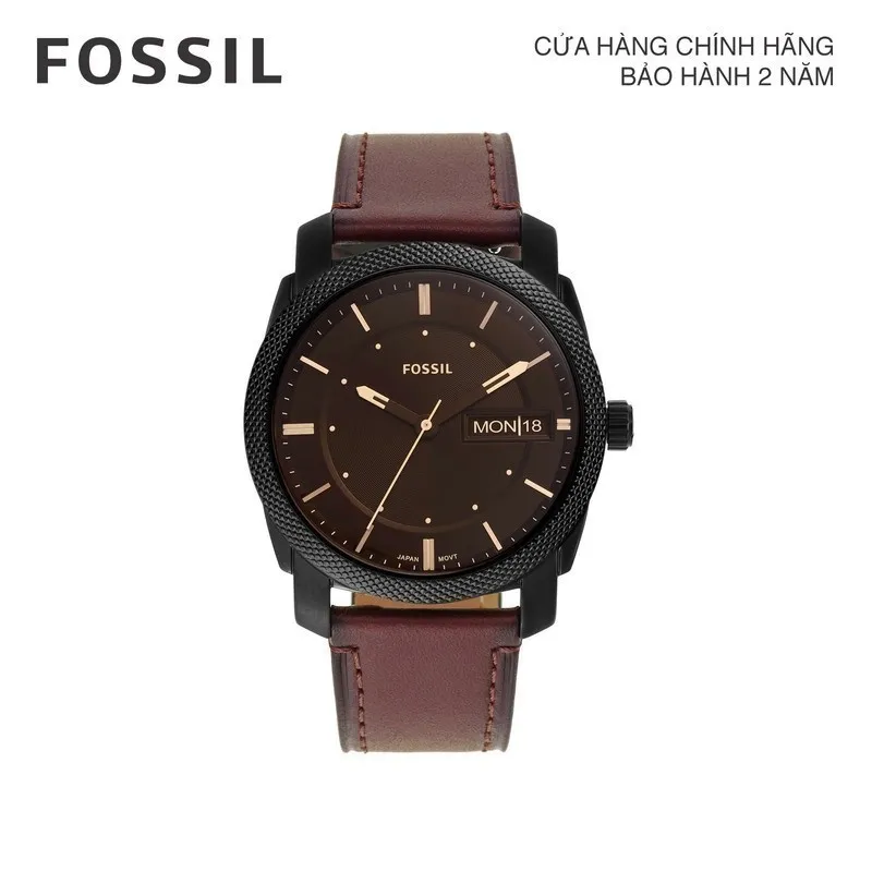 Ảnh Đồng hồ nam Fossil Machine dây da, mặt 42 MM, màu nâu, FS5901 2