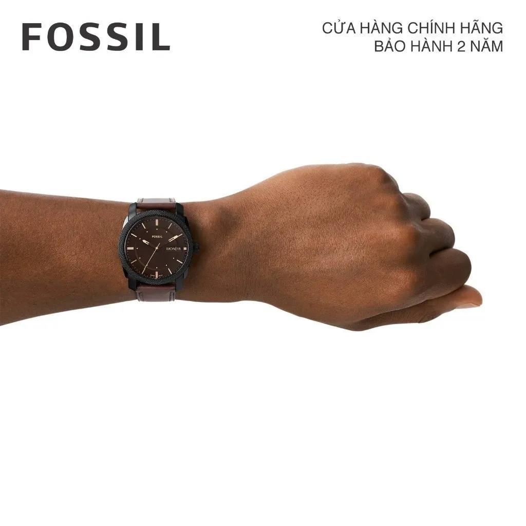Ảnh Đồng hồ nam Fossil Machine dây da, mặt 42 MM, màu nâu, FS5901 3
