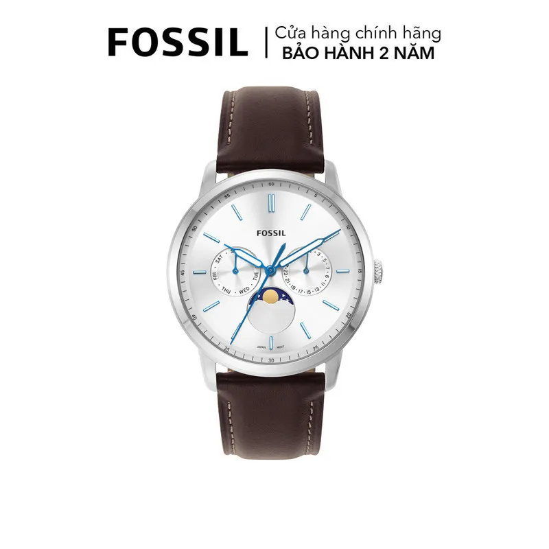 Ảnh Đồng hồ nam Fossil Neutra Minimalist dây da, mặt 42 MM, màu nâu, FS5905 1