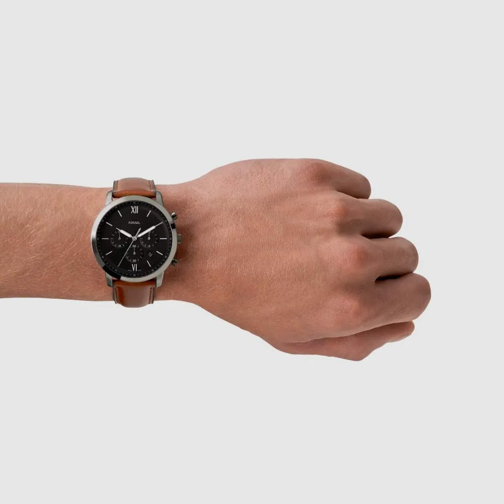 Ảnh Đồng hồ nam Fossil Neutra dây da, mặt 44 MM, màu nâu, FS5512 2