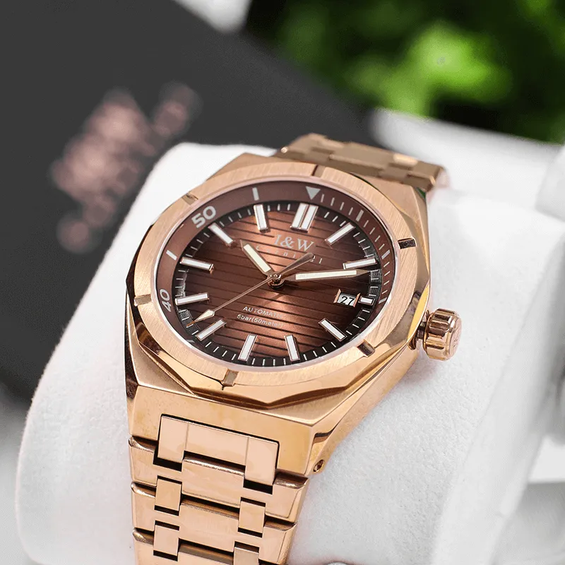 Ảnh Đồng Hồ Nam I&W Carnival 711G13 Chính Hãng Full Box Chống Nước Kính Chống Xước Dây Thép Cao Cấp BH60T (Máy Cơ Tự Động) 2