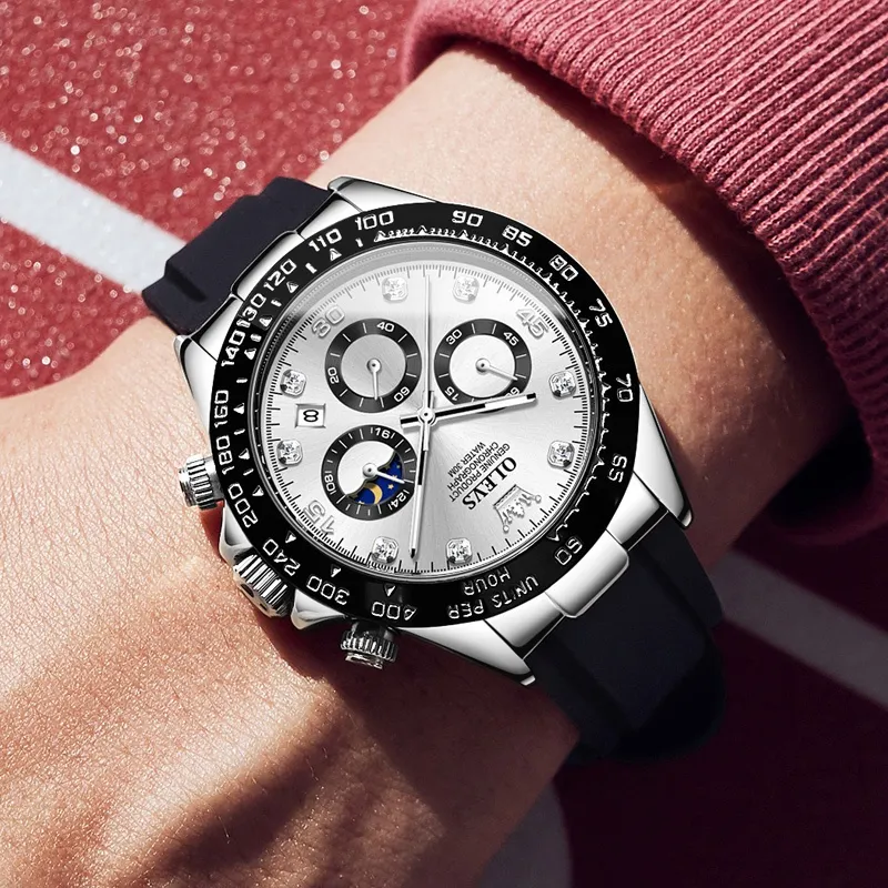 Ảnh Đồng hồ nam OLEVS 2875 chính hãng thiết kế mặt số chronograph chống thấm nước dạ quang 2