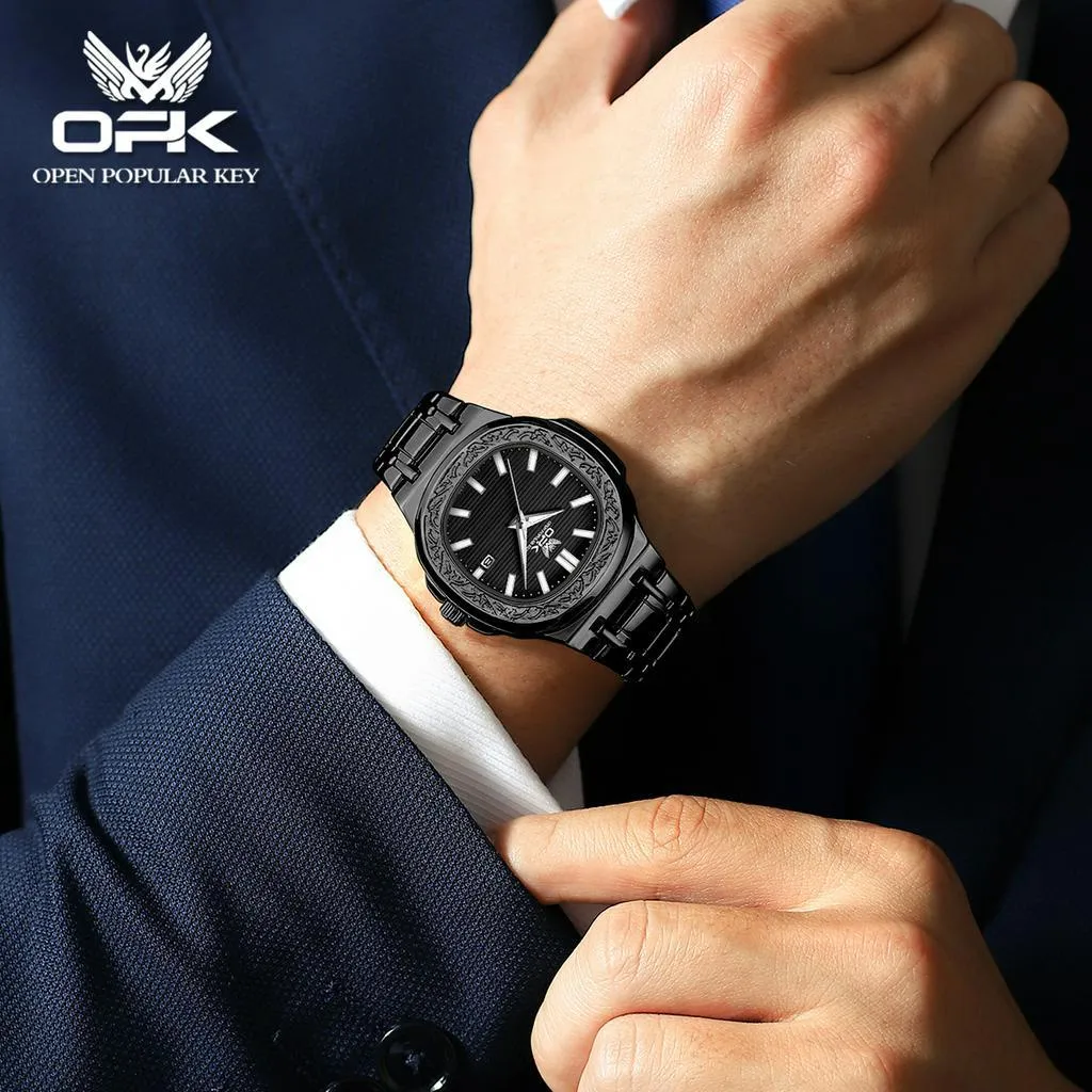 Ảnh Đồng hồ nam OPK 8145 chính hãng chống nước thời trang dạ quang với hộp 3