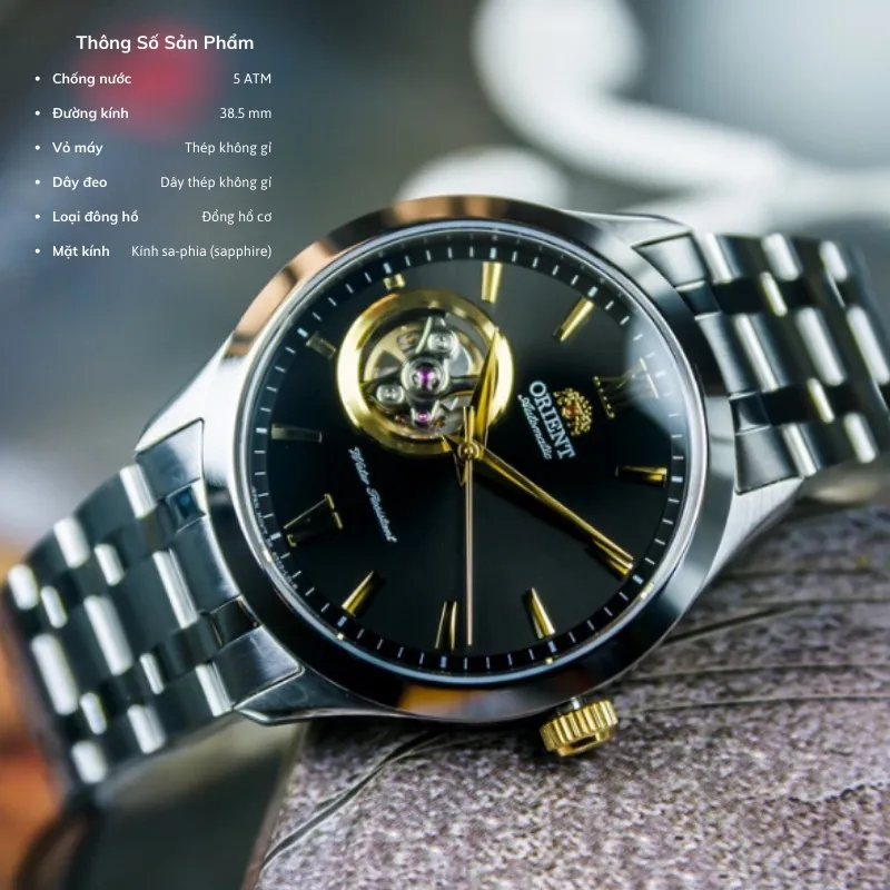 Ảnh Đồng hồ nam Orient Golden Eye Sport FAG0300 cơ lộ máy chống nước kính sapphire chống xước dây thép cao cấp chính hãng 2