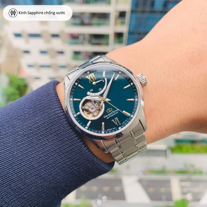 Ảnh Đồng hồ nam Orient Star Watch Sport RE-AT000 máy lộ cơ mặt kính Sapphire chống nước 10 ATM dây thép đeo tay chính hãng 2