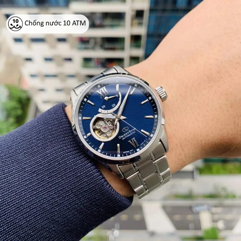 Ảnh Đồng hồ nam Orient Star Watch Sport RE-AT000 máy lộ cơ mặt kính Sapphire chống nước 10 ATM dây thép đeo tay chính hãng 4