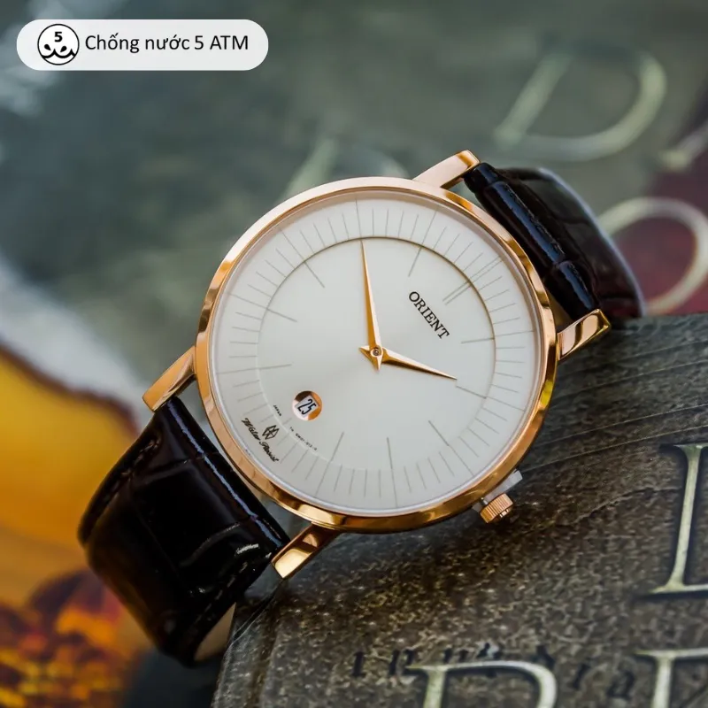 Ảnh Đồng hồ nam Orient Watch Vintage Classic FGW0100 mặt kính sapphire chống xước dây da đeo tay cao cấp chính hãng 2