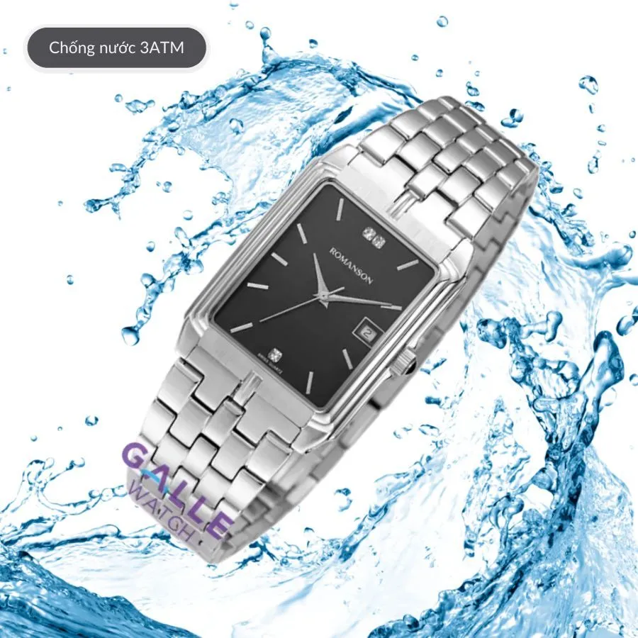 Ảnh Đồng hồ nam Romanson TM8154CMWBK chống nước 3 ATM, mặt kính cứng, dây thép đeo tay thời trang, nam tính cao cấp 2