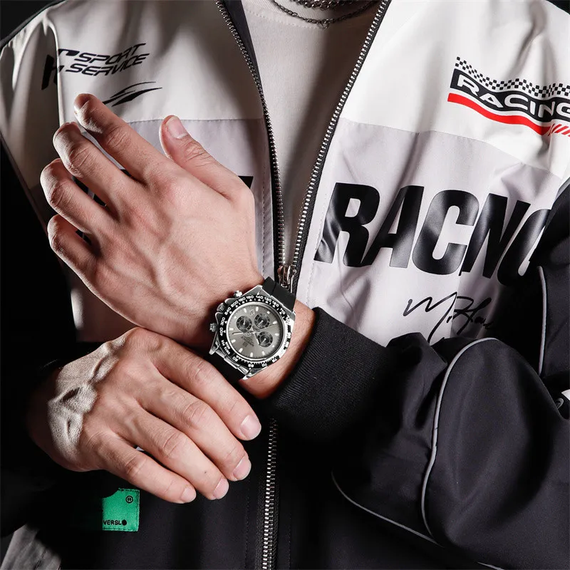 Ảnh Đồng hồ nam sang trọng NAVIFORCE Đồng hồ thạch anh thể thao chống nước Dây đeo silicon Chronograph Đồng hồ đeo tay phát sáng 3