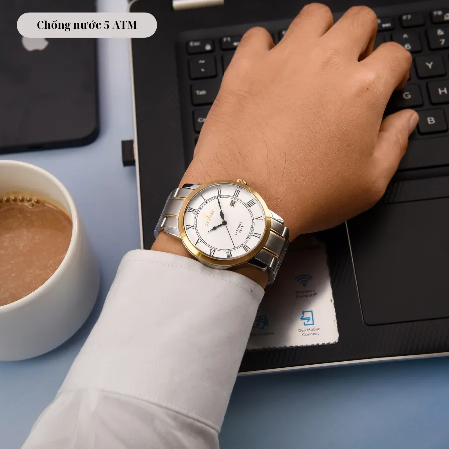 Ảnh Đồng hồ nam Sunflame Twilight Watch MJOS001 mặt kính Sapphire chống xước, chống nước 5 ATM, dây thép đeo tay cao cấp 3