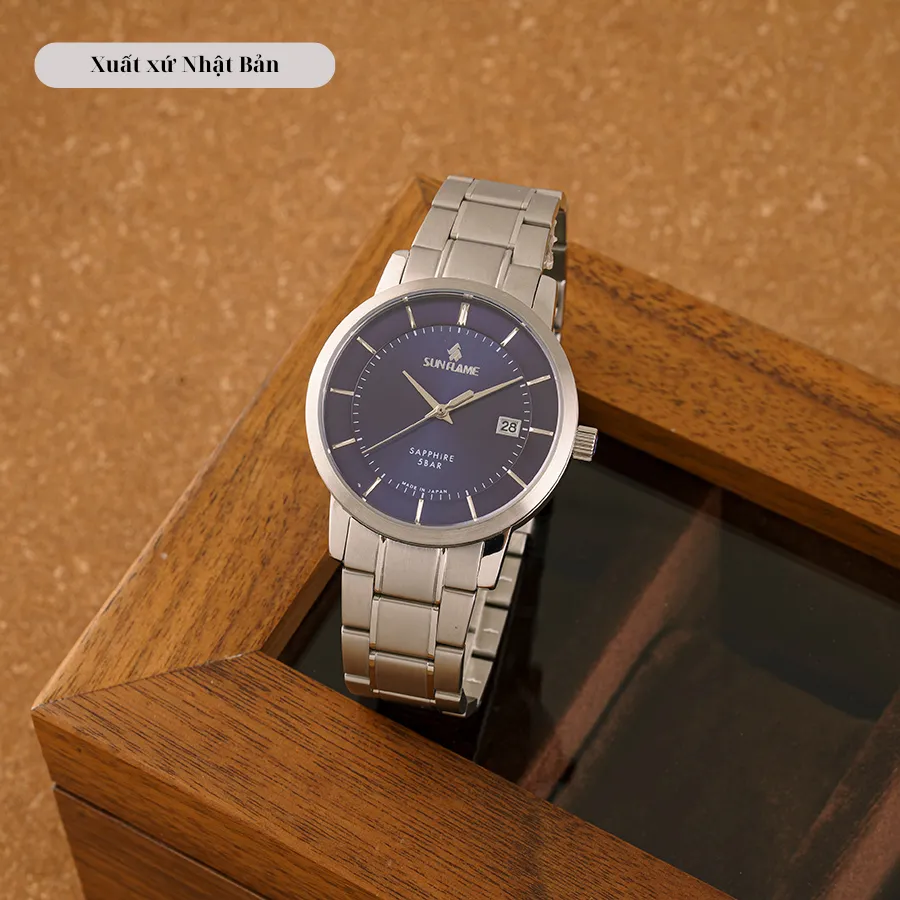 Ảnh Đồng hồ nam Sunflame Twilight Watch MJOS001 mặt kính Sapphire chống xước, chống nước 5 ATM, dây thép đeo tay cao cấp 4