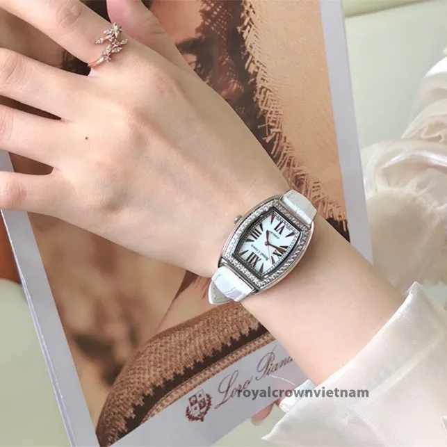 Ảnh Đồng hồ nữ chính hãng dây da Royal Crown 3635 mặt ovan chống nước, đính đá cao cấp, đẹp, sang chảnh 3