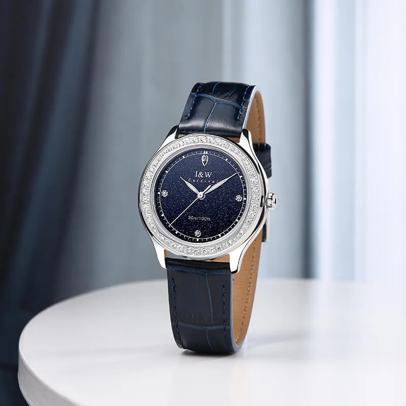 Ảnh Đồng hồ nữ chính hãng IW Carnival IW593L-2,Kính sapphire,chống xước,Chống nước30m,BH24 tháng,Máy điện tử(pin),dây da 1