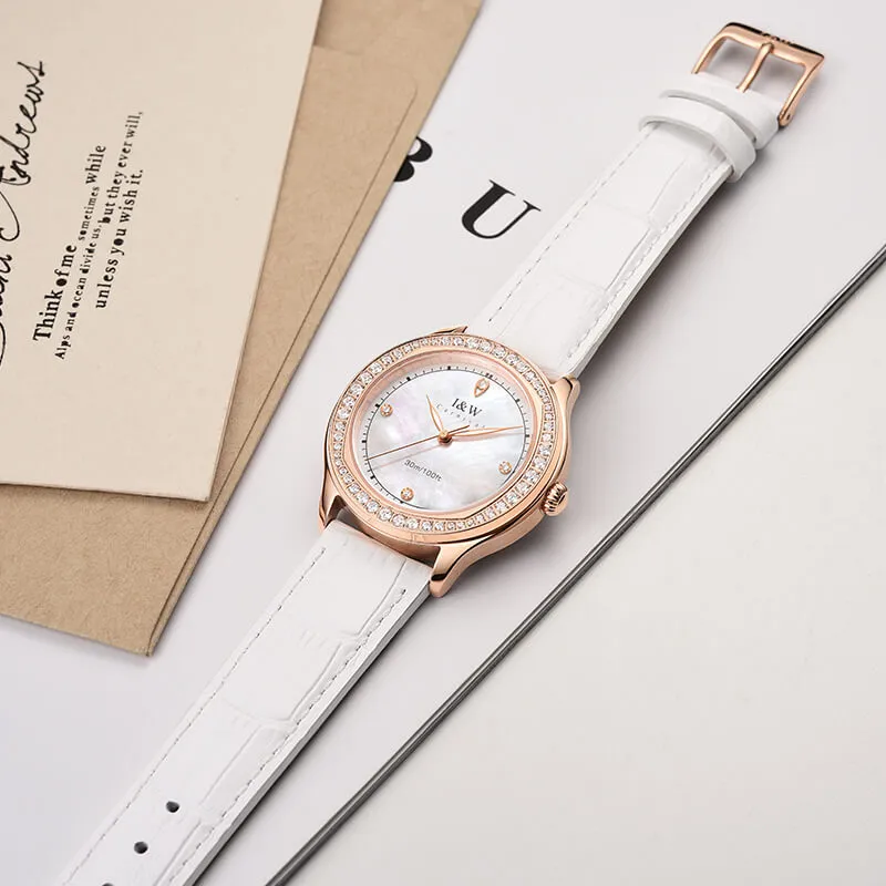 Ảnh Đồng hồ nữ chính hãng IW Carnival IW593L-3,Kính sapphire,chống xước,Chống nước30m,BH24 tháng,Máy điện tử(pin),dây da 4