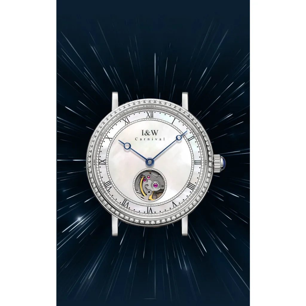 Ảnh Đồng hồ nữ chính hãng IW Carnival IW626G-2,kính sapphire,chống xước,chống nước 30m,Bh 24 tháng,máy cơ (automatic) 2