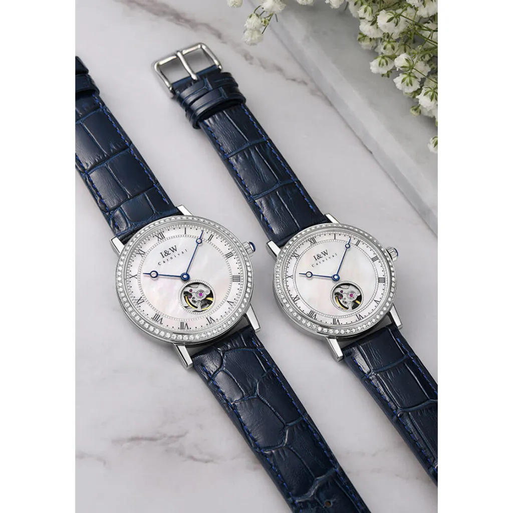 Ảnh Đồng hồ nữ chính hãng IW Carnival IW626G-2,kính sapphire,chống xước,chống nước 30m,Bh 24 tháng,máy cơ (automatic) 4