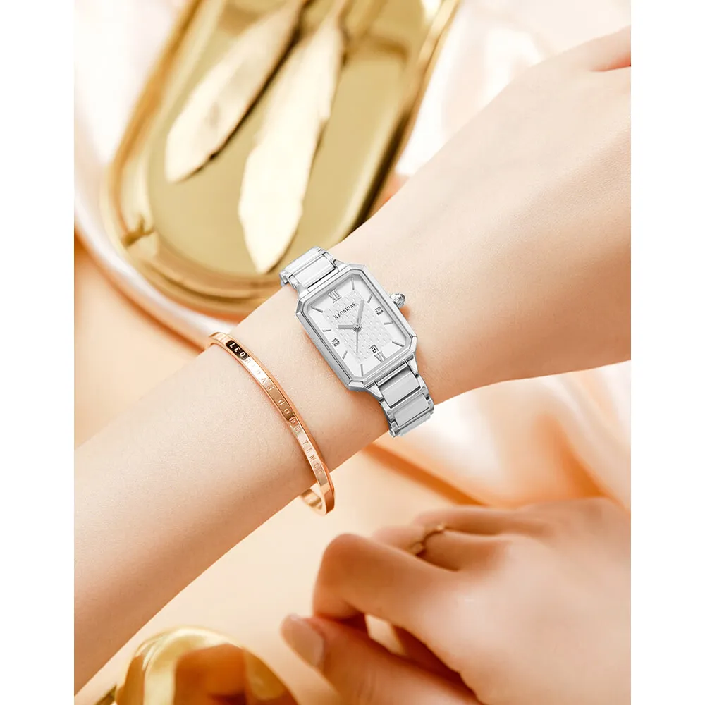 Ảnh Đồng hồ nữ chính hãng LEONIDAS LD80155-1 Kính sapphire ,chống xước ,Chống nước 50m ,Bh 24 tháng,Máy điện tử (Pin) 1