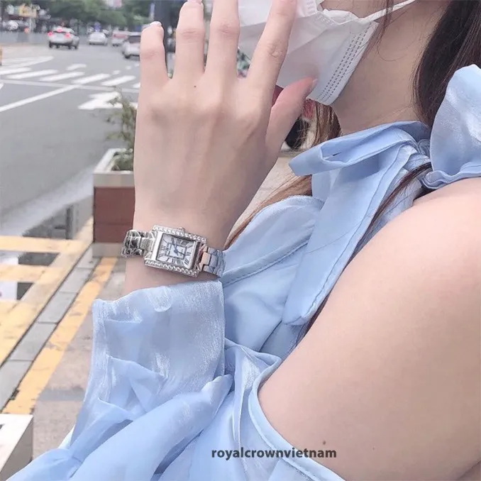 Ảnh Đồng Hồ Nữ Chính Hãng Royal Crown 6306 Dây Kim Loại Chống Nước Chống Xước 4