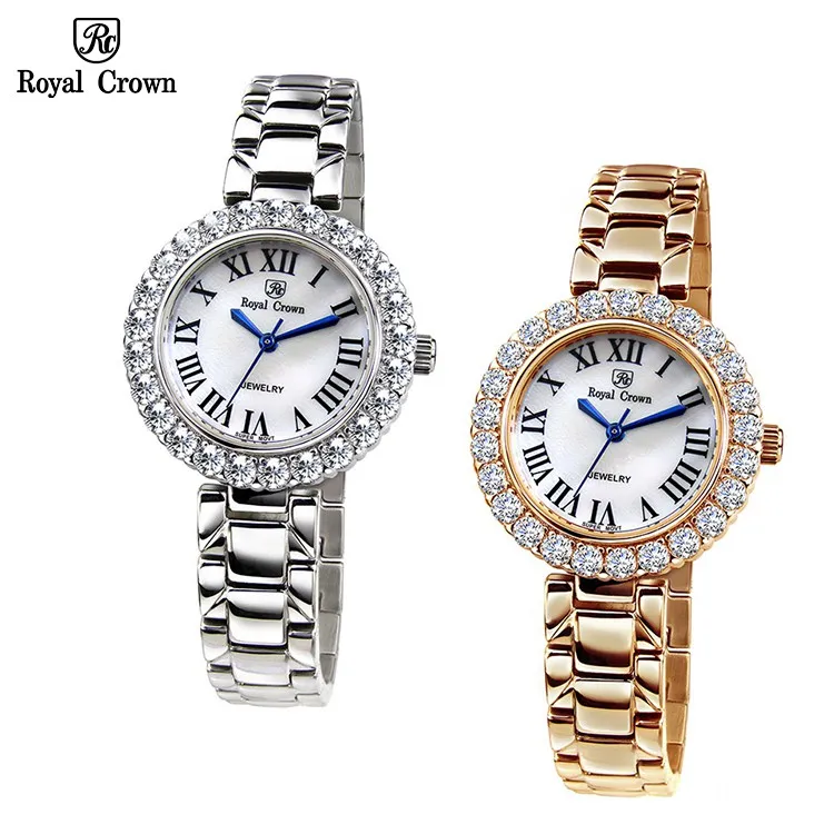 Ảnh Đồng Hồ Nữ Chính Hãng Royal Crown 6305 Dây Thép 1