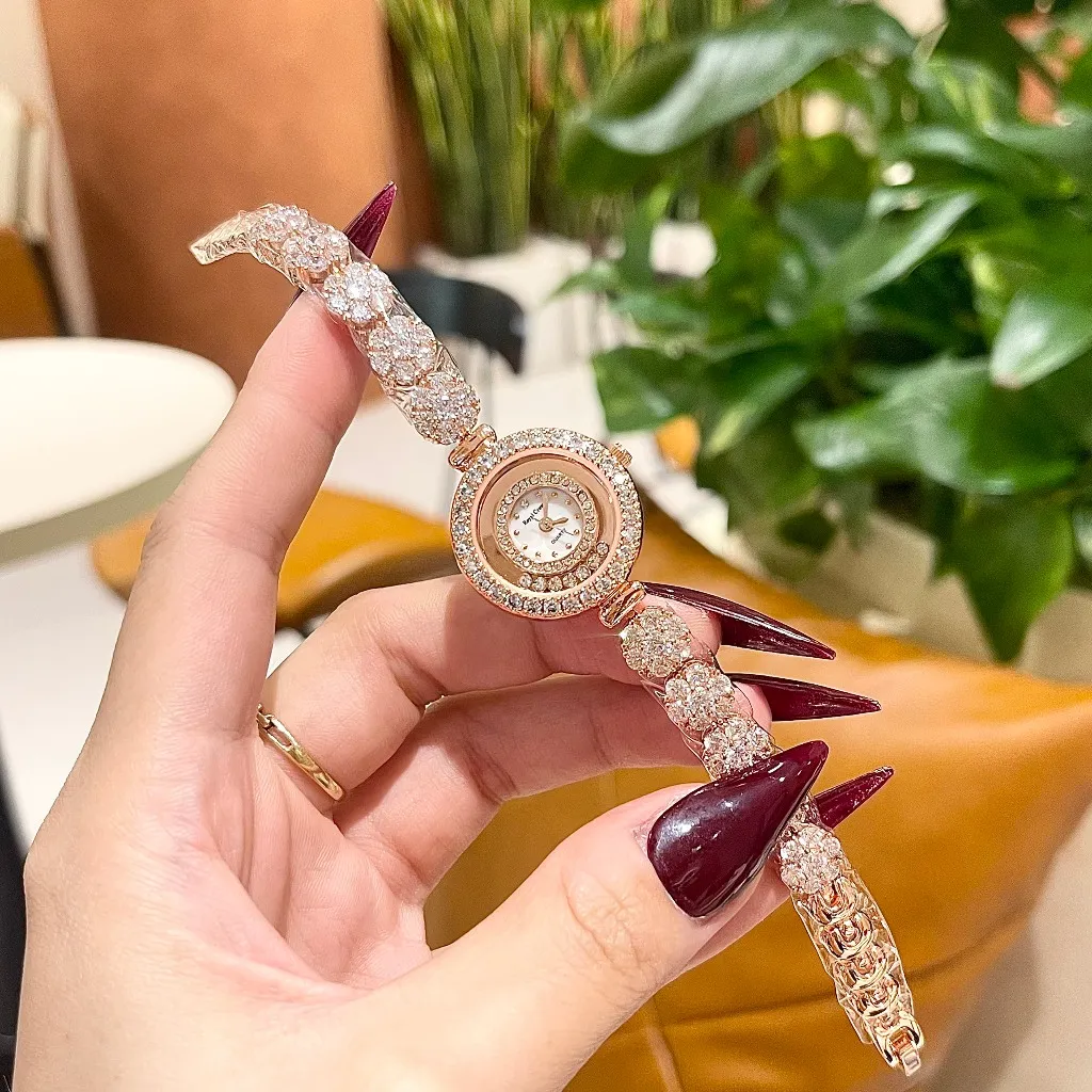 Ảnh Đồng hồ nữ chính hãng Royal Crown 5308 dây thép đính đá cao cấp, chống nước, đeo tay đẹp, sang chảnh 3
