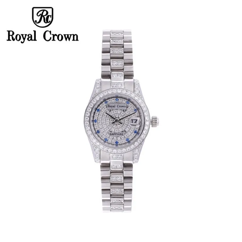 Ảnh Đồng Hồ Nữ Chính Hãng Royal Crown 3594 Dây Thép Không Gỉ Chống Nước Chống Xước 1