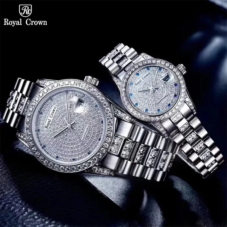 Ảnh Đồng Hồ Nữ Chính Hãng Royal Crown 3594 Dây Thép Không Gỉ Chống Nước Chống Xước 4