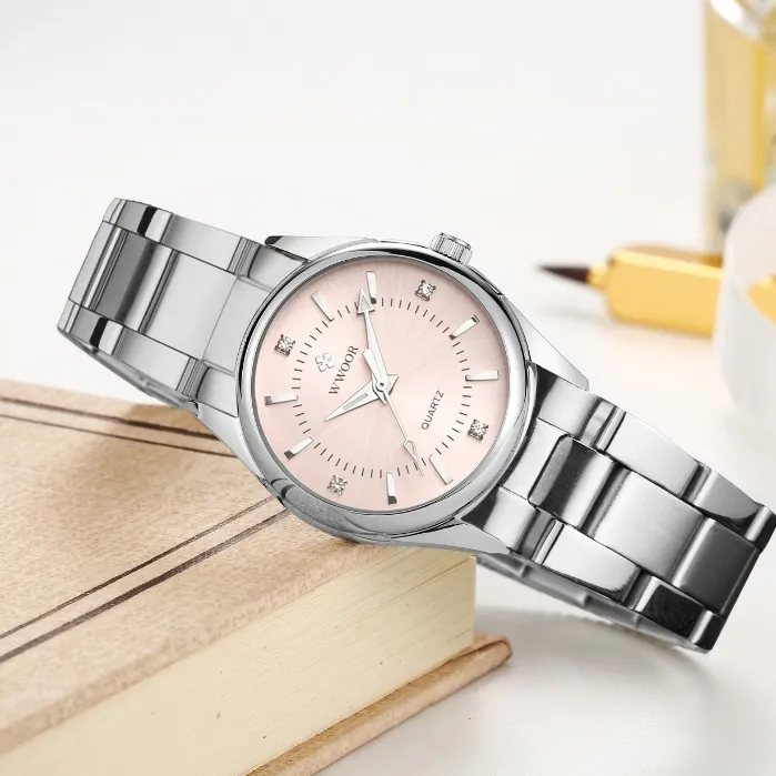 Ảnh Đồng hồ nữ chống nước Wwoor Đồng hồ nữ thời trang bằng thép không gỉ Đồng hồ nữ hàng đầu Thương hiệu chính hãng Đồng hồ thạch anh-8852G 3
