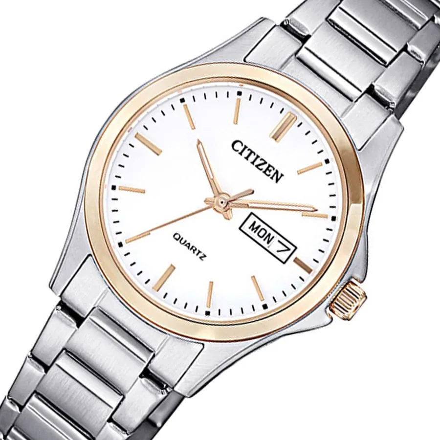 Ảnh Đồng Hồ Nữ Citizen Pin-Quartz Dây Thép Không Gỉ EQ0596-87A - Mặt Trắng (27.5mm) 1