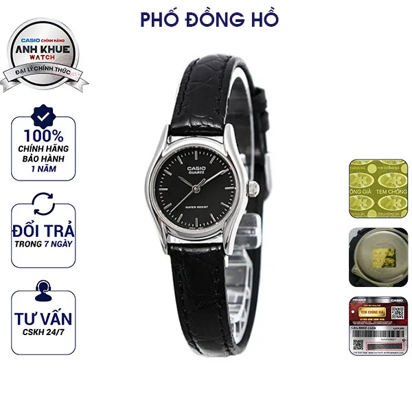 Ảnh Đồng hồ nữ dây da Casio chính hãng Anh Khuê LTP-1094E-1ARDF 1