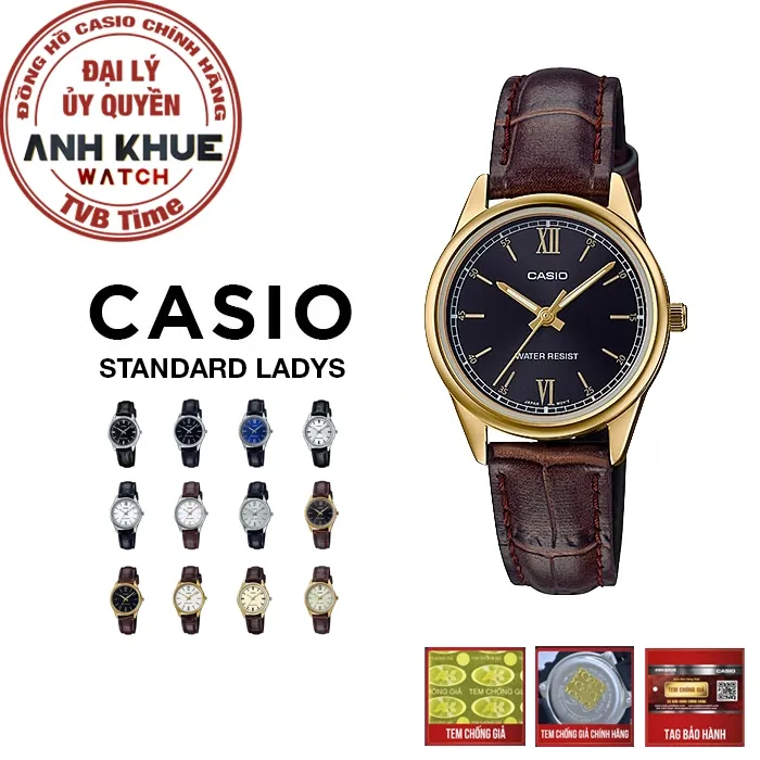 Ảnh Đồng hồ nữ dây da Casio chính hãng LTP-V005 Series (28mm) 1