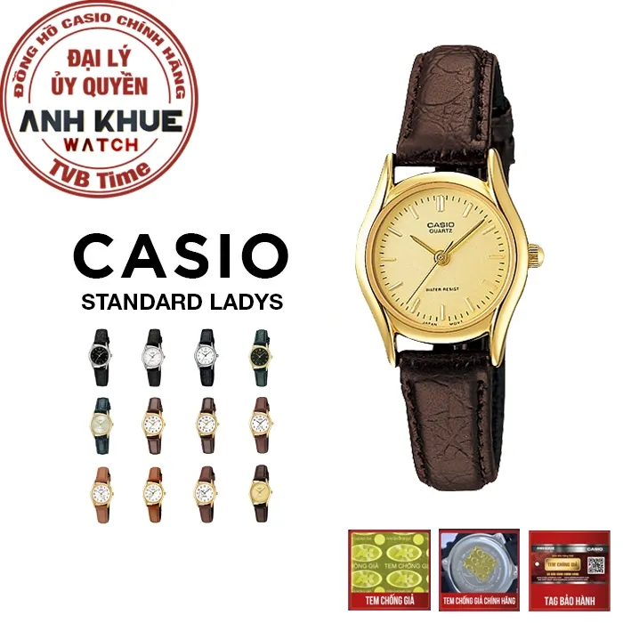 Ảnh Đồng hồ nữ dây da Casio chính hãng LTP-1094 Series (23mm) 1