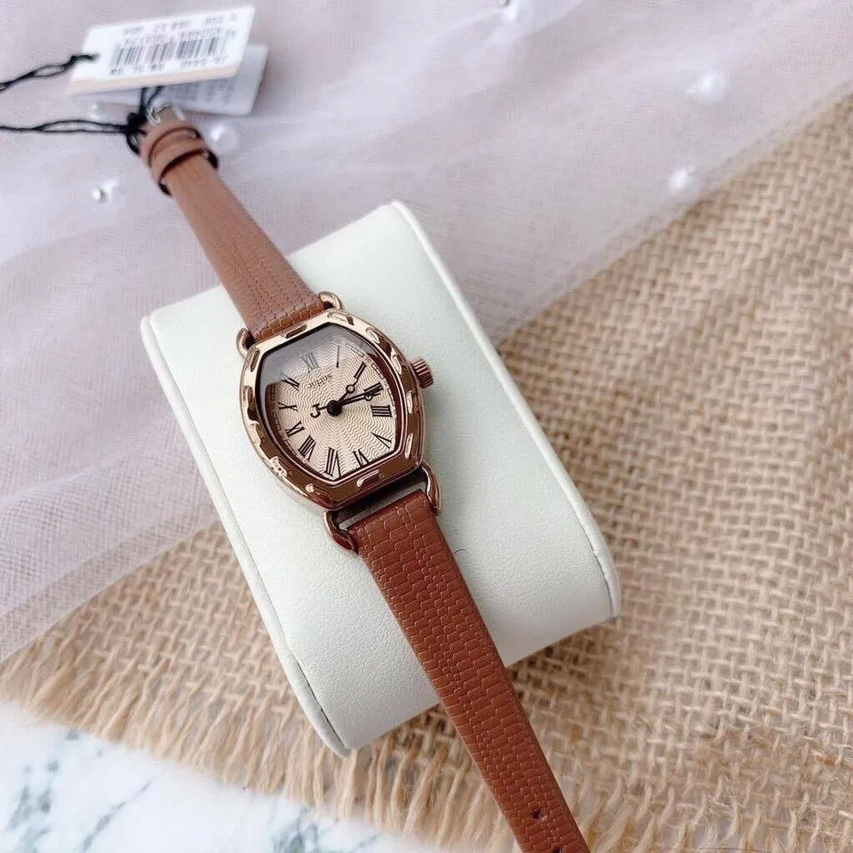 Ảnh Đồng hồ nữ dây da nâu Julius JA-544, vòng tay & dây da đồng hồ| Julius Official 4