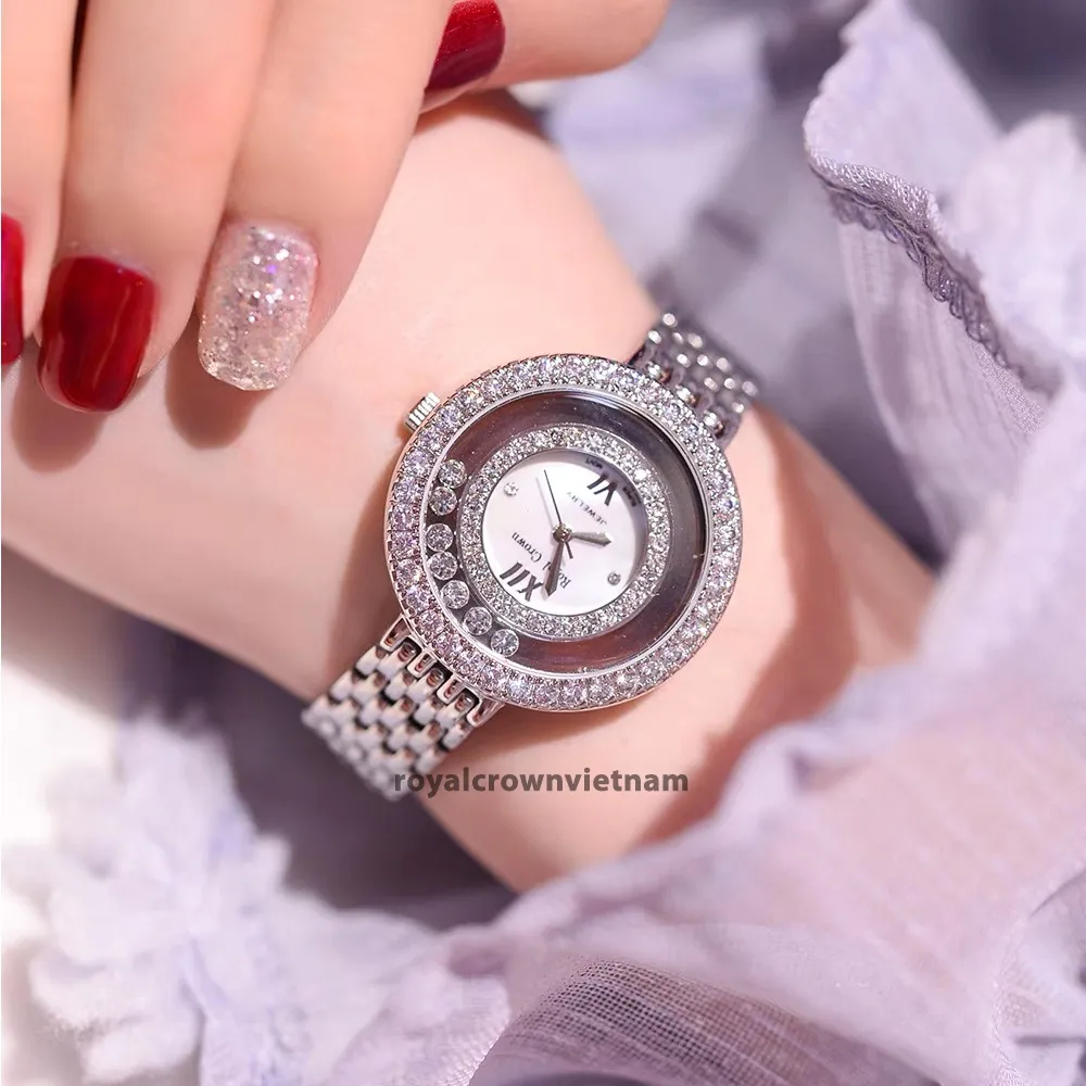 Ảnh Đồng Hồ Nữ Dây Kim Loại Chính Hãng Royal Crown 3628 Mềm Mại Ôm Tay 2