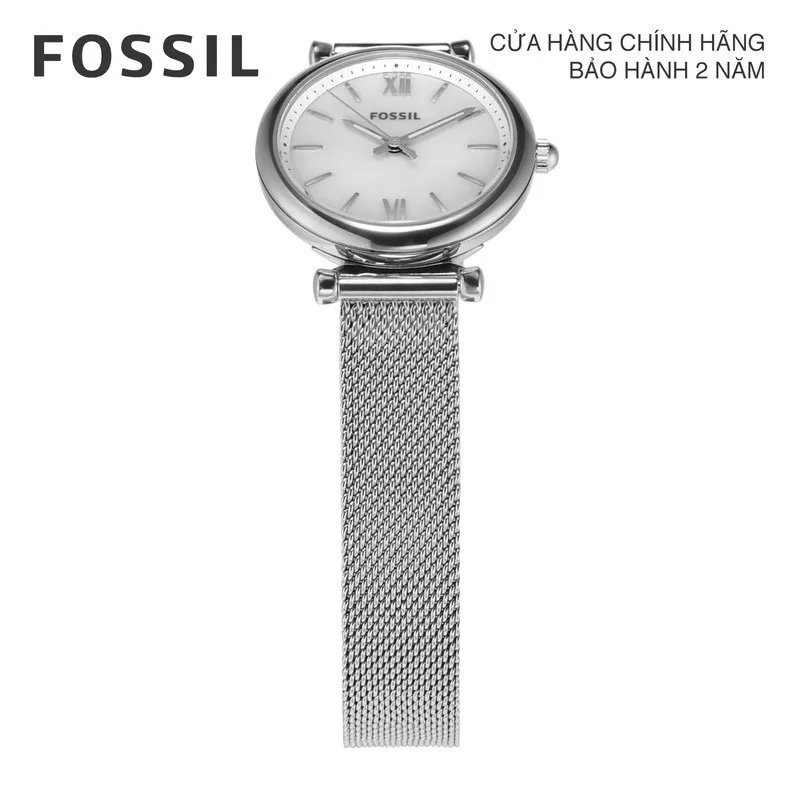 Ảnh Đồng hồ nữ Fossil Carlie dây kim loại, mặt xà cừ 29 MM, màu bạc, ES4432 3