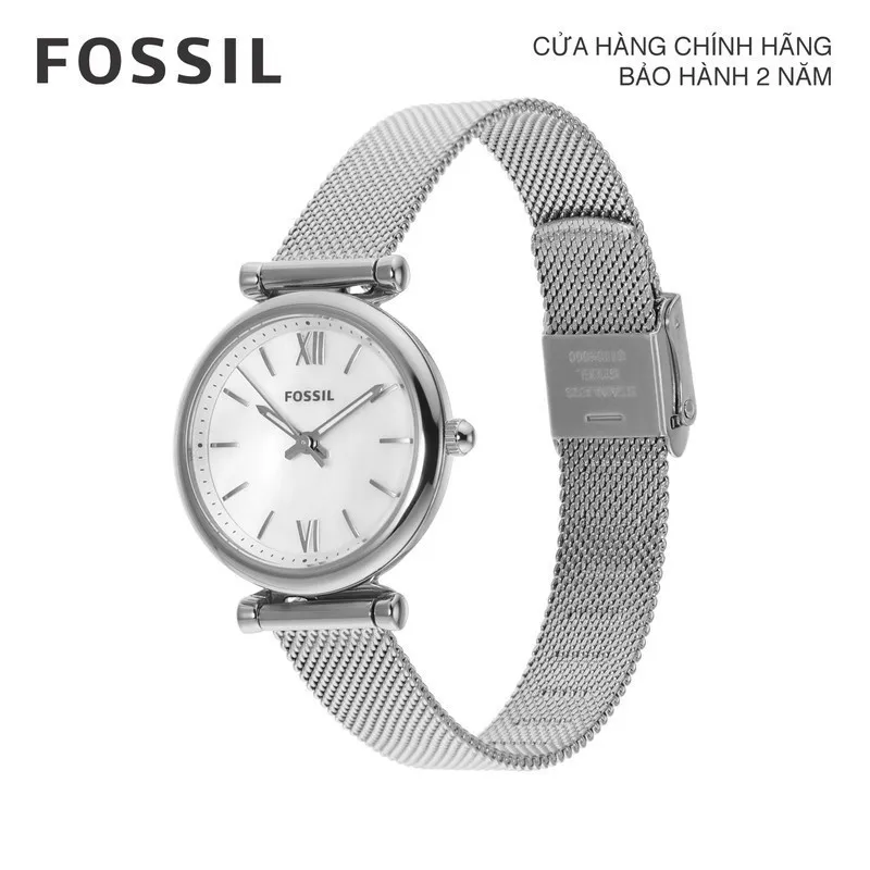 Ảnh Đồng hồ nữ Fossil Carlie dây kim loại, mặt xà cừ 29 MM, màu bạc, ES4432 4