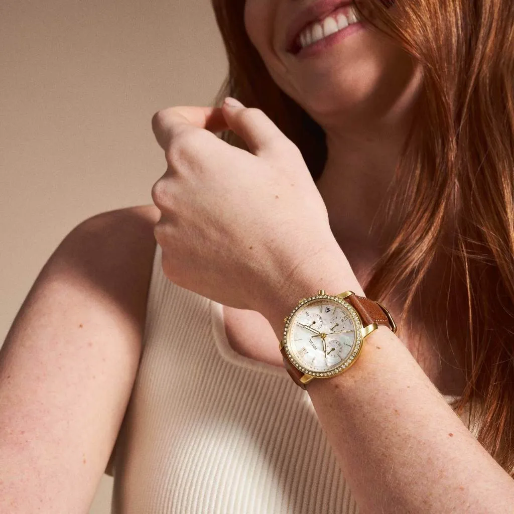 Ảnh Đồng hồ nữ Fossil NEUTRA 36MM mặt xà cừ, dây da màu nâu ES5278 1