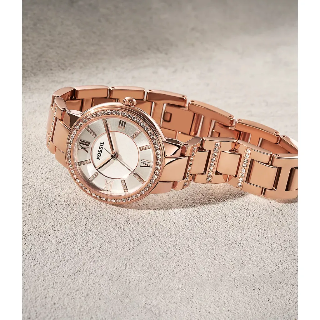 Ảnh Đồng hồ nữ Fossil Virginia dây kim loại, mặt 30 MM, màu vàng hồng, ES3284 2