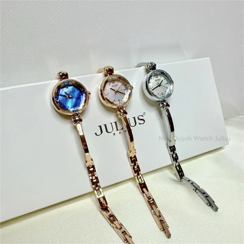 Ảnh Đồng hồ nữ Ja-878 Julius Hàn Quốc chính hãng Mặt size 2,3cm dây thép (4 màu) 3